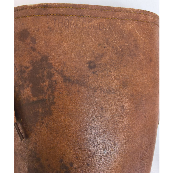Vintage Thorogood Cavalry Riding Boots Men\'s 12 Brown 1920\'s Knee High #W5094 main image 8